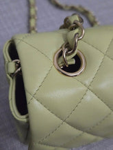 Load image into Gallery viewer, Chanel 23C 2022/2023 Cruise Collection Pastel Lime Green Lambskin Mini Rectangular Flap Bag with Champagne GHW
