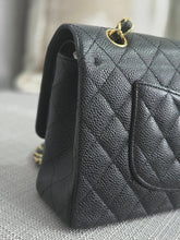 Load image into Gallery viewer, Chanel series 16 circa 2012 Black Caviar 11.12 Medium ML Timeless Classic Double Flap Bag with GHW
