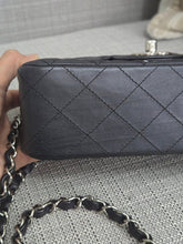Load image into Gallery viewer, Chanel series 25 17K 2017 Fall/Winter Collection Limited Iridescent Charcoal Grey Calfskin SHW Mini Rectangular Flap Bag
