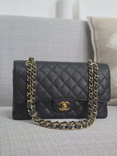 Load image into Gallery viewer, Chanel series 16 circa 2012 Black Caviar 11.12 Medium ML Timeless Classic Double Flap Bag with GHW
