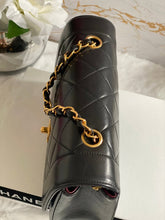 Load image into Gallery viewer, Chanel series 3 Black Lambskin 24K GHW Small Diana Flap Bag
