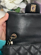 Load image into Gallery viewer, Chanel series 24 17B 2017 Fall/Winter Collection Black caviar LGHW Mini Rectangular Flap Bag with Burgundy Leather lining
