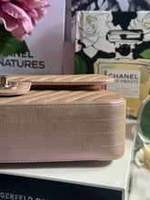 Load image into Gallery viewer, Chanel series 24 17B 2017 Fall/Winter collection Rose Gold Chevron Caviar Medium ML Timeless Classic Double Flap Bag with SHW
