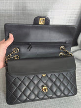 Load image into Gallery viewer, Chanel series 16 2012 Black Lambskin Medium ML Timeless Classic Double Flap Bag with GHW
