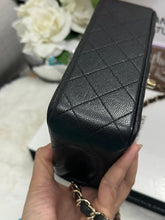 Load image into Gallery viewer, Chanel series 24 17B 2017 Fall/Winter Collection Black caviar LGHW Mini Rectangular Flap Bag with Burgundy Leather lining
