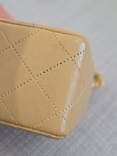 Load image into Gallery viewer, Chanel series 1 Beige Lambskin 24K GHW Vintage Mini Flap Bag
