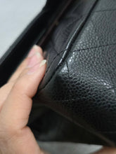 Load image into Gallery viewer, Chanel series 19 2014 Black Caviar GHW Medium ML Timeless Classic Double Flap Bag
