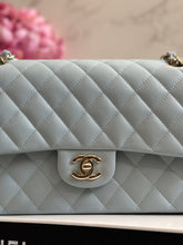 Load image into Gallery viewer, Chanel 22P Blue Caviar LGHW Medium ML Timeless Classic Double Flap Bag
