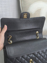 Load image into Gallery viewer, Chanel series 16 circa 2012 Black Caviar 11.12 Medium ML Timeless Classic Double Flap Bag with GHW
