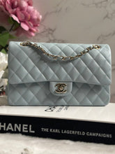 Load image into Gallery viewer, Chanel 22P Blue Caviar LGHW Medium ML Timeless Classic Double Flap Bag
