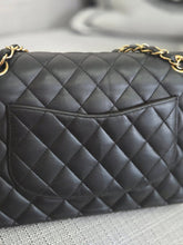 Load image into Gallery viewer, Chanel series 16 2012 Black Lambskin Medium ML Timeless Classic Double Flap Bag with GHW
