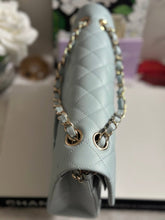 Load image into Gallery viewer, Chanel 22P Blue Caviar LGHW Medium ML Timeless Classic Double Flap Bag
