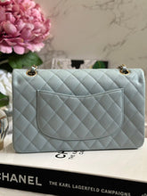 Load image into Gallery viewer, Chanel 22P Blue Caviar LGHW Medium ML Timeless Classic Double Flap Bag
