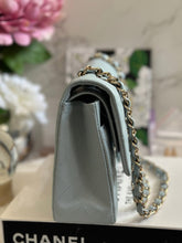 Load image into Gallery viewer, Chanel 22P Blue Caviar LGHW Medium ML Timeless Classic Double Flap Bag

