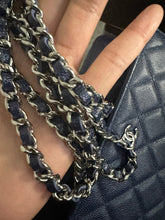 Load image into Gallery viewer, Chanel series 24 17B 2017 Fall/Winter Collection Navy Caviar SHW Classic Wallet on chain (WOC)
