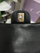 Load image into Gallery viewer, Chanel series 24 17B 2017 Fall/Winter Collection Black caviar LGHW Mini Rectangular Flap Bag with Burgundy Leather lining
