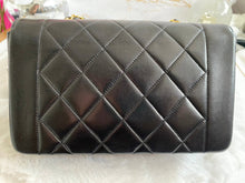 Load image into Gallery viewer, Chanel series 3 Black Lambskin 24K GHW Small Diana Flap Bag
