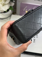 Load image into Gallery viewer, Chanel series 24 17B 2017 Fall/Winter Collection Black caviar LGHW Mini Rectangular Flap Bag with Burgundy Leather lining
