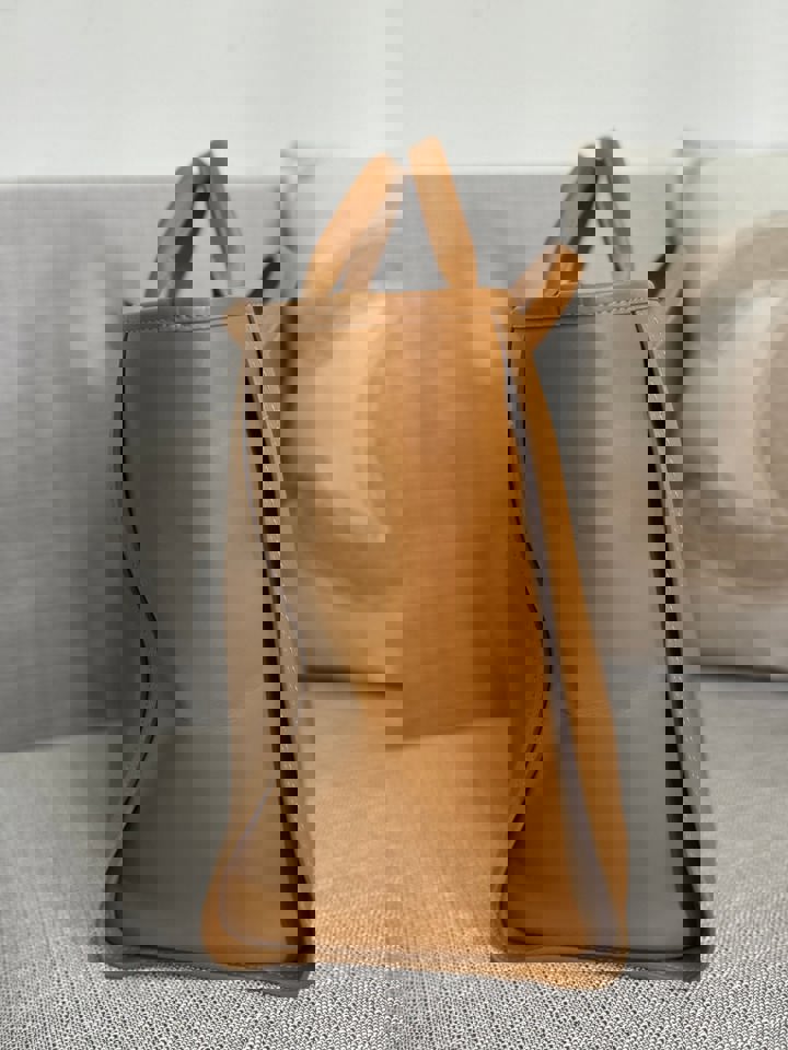 Chanel series 31 21S 2021 Spring/Summer collection Caramel Calf skin aged GHW Medium/Large Deauville Tote Bag with Top handle