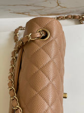 Load image into Gallery viewer, Chanel series 25 18S Collection Pearly Dark Beige Caviar Champagne Gold Hardware Mini Rectangular Flap Bag
