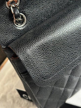 Load image into Gallery viewer, Chanel Series 18 (2014) Black caviar Silver hardware Medium ML Timeless Classic Double Flap Bag
