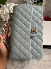 Load image into Gallery viewer, Chanel 22P Blue Caviar LGHW Medium ML Timeless Classic Double Flap Bag

