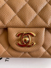 Load image into Gallery viewer, Chanel series 25 18S Collection Pearly Dark Beige Caviar Champagne Gold Hardware Mini Rectangular Flap Bag
