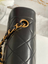 Load image into Gallery viewer, Chanel series 3 Black Lambskin 24K GHW Small Diana Flap Bag
