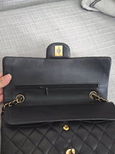 Load image into Gallery viewer, Chanel series 16 2012 Black Lambskin Medium ML Timeless Classic Double Flap Bag with GHW
