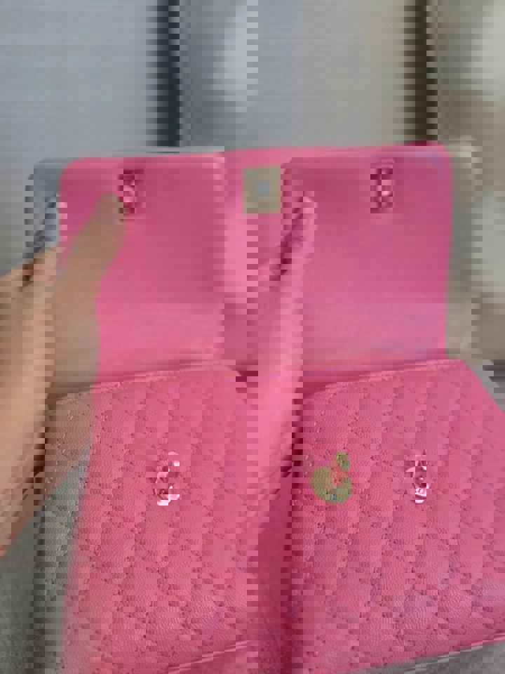 Chanel series 31 21P 2021 Pre Spring/Summer Collection Pink Caviar Coco Handle Flap Bag with Top Handle and Detachable Strap size Small