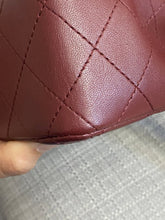 Load image into Gallery viewer, Chanel series 28 2019 Burgundy Lambskin Silver HW Mini Rectangular Flap Bag
