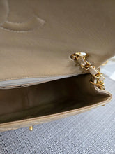 Load image into Gallery viewer, Chanel series 1 Beige Lambskin 24K GHW Vintage Mini Flap Bag
