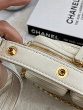 Load image into Gallery viewer, Chanel 22C White Calfskin GHW Small Camera Case Bag with Adjustable Strap
