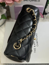 Load image into Gallery viewer, Chanel series 24 17B 2017 Fall/Winter Collection Black caviar LGHW Mini Rectangular Flap Bag with Burgundy Leather lining
