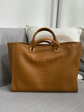 Load image into Gallery viewer, Chanel series 31 21S 2021 Spring/Summer collection Caramel Calf skin aged GHW Medium/Large Deauville Tote Bag with Top handle

