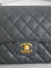 Load image into Gallery viewer, Chanel series 16 circa 2012 Black Caviar 11.12 Medium ML Timeless Classic Double Flap Bag with GHW

