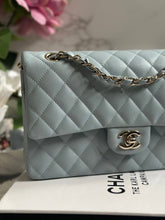 Load image into Gallery viewer, Chanel 22P Blue Caviar LGHW Medium ML Timeless Classic Double Flap Bag
