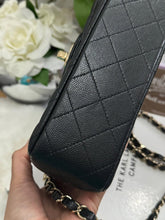 Load image into Gallery viewer, Chanel series 24 17B 2017 Fall/Winter Collection Black caviar LGHW Mini Rectangular Flap Bag with Burgundy Leather lining

