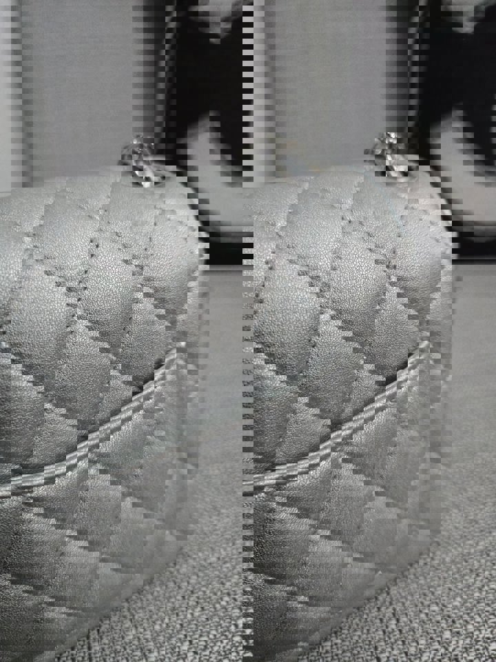 Chanel Series 31 21P 2021 Pre Spring/Summer Collection Iridescent Silver lambskin SHW Square Mini Flap Bag