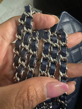 Load image into Gallery viewer, Chanel series 24 17B 2017 Fall/Winter Collection Navy Caviar SHW Classic Wallet on chain (WOC)
