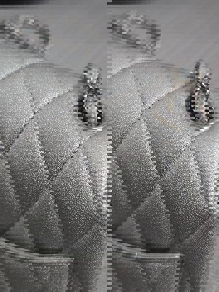 Chanel Series 31 21P 2021 Pre Spring/Summer Collection Iridescent Silver lambskin SHW Square Mini Flap Bag