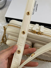 Load image into Gallery viewer, Chanel 22C White Calfskin GHW Small Camera Case Bag with Adjustable Strap
