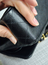 Load image into Gallery viewer, Chanel series 19 2014 Black Caviar GHW Medium ML Timeless Classic Double Flap Bag
