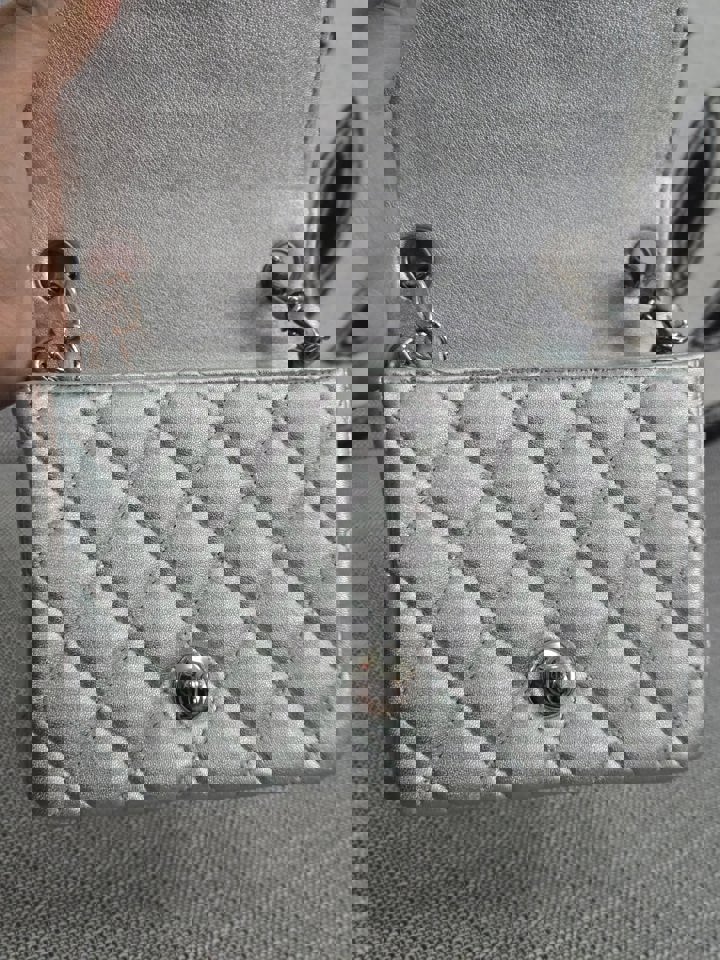 Chanel Series 31 21P 2021 Pre Spring/Summer Collection Iridescent Silver lambskin SHW Square Mini Flap Bag