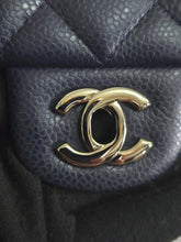 Load image into Gallery viewer, Chanel series 18 14C 2014 Cruise Collection Navy Caviar SHW Classsic Mini Rectangular Flap Bag
