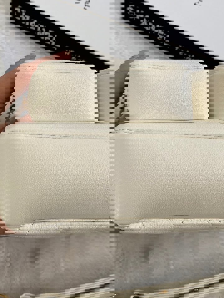 Chanel 22C White Calfskin GHW Small Camera Case Bag with Adjustable Strap