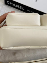 Load image into Gallery viewer, Chanel 22C White Calfskin GHW Small Camera Case Bag with Adjustable Strap
