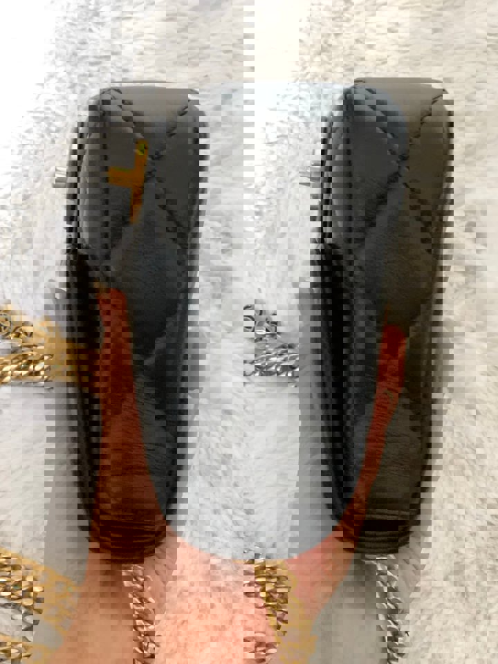 Chanel 22P Black Lambskin GHW Square mini flap bag