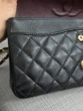 Load image into Gallery viewer, Chanel series 19 2014 Black Caviar GHW Medium ML Timeless Classic Double Flap Bag

