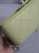 Load image into Gallery viewer, Chanel 23C 2022/2023 Cruise Collection Pastel Lime Green Lambskin Mini Rectangular Flap Bag with Champagne GHW
